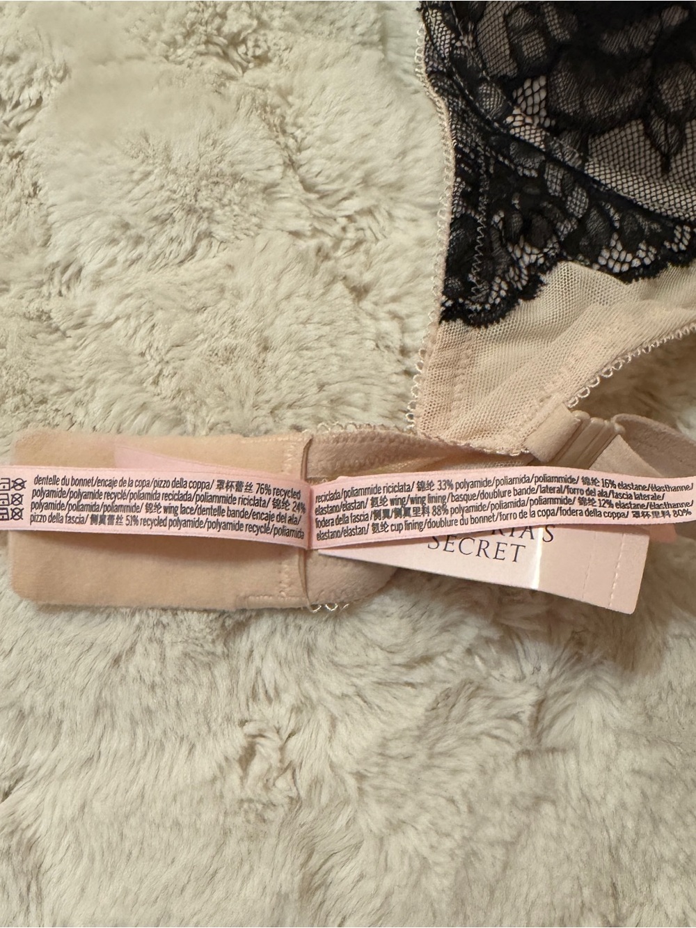 NWT Victoria Secret Very Sexy Envy Low-Cut Push-Up Bra With Lace Marzipan 34D - Picture 7 of 10